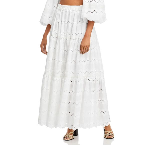 Charina Sarte Rikrak Skirt White Size M - Picture 1 of 10